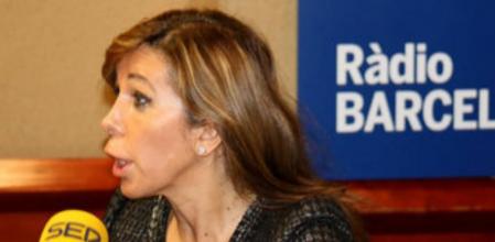 La candidata del PPC, Alícia Sánchez-Camacho, en la entrevista en la Cadena Ser