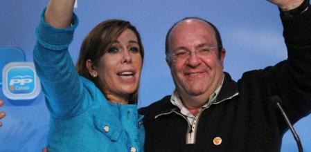 Sánchez-Camacho y Rafael Luna, en el acto del PP catalán en Tarragona