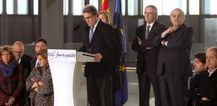 El presidente de la Generalitat, Artur Mas, en el acto en el antiguo mercado de El Born