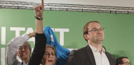 Joan Herrera celebra los resultados de ICV en las elecciones catalanas