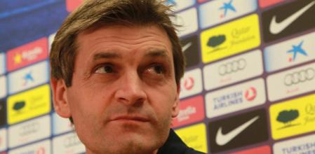 Tito Vilanova, durante una rueda de prensa