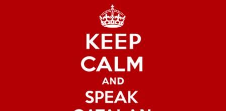 Logo con el lema 'Keep calm and speak catalan'