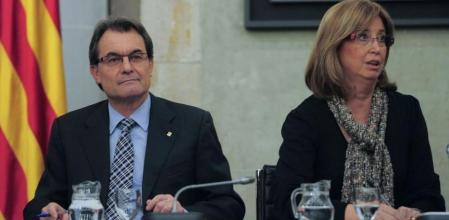 El presidente de la Generalitat, Artur Mas, y la consellera de ensenyament, Irene Rigau