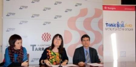 Rosa Comes, coordinadora tècnica de Tarragona 2012; Carme Crespo, tinent d'alcalde de Cultura de l'Ajuntament, i Xavier Tudela, president de l'Organització Capital de la Cultura Catalana, han fet balanç en roda de premsa