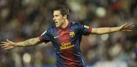 Tello celebrando su gol, el tercero del equipo