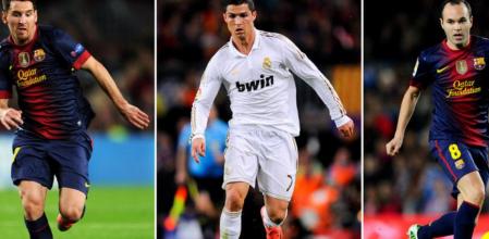 Leo Messi, Cristiano Ronaldo y Andrés Iniesta son los candidatos al Balón de Oro 2012