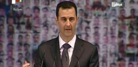 Asad durante el discurso