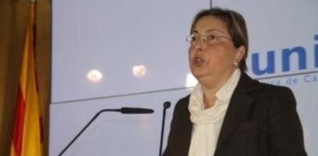 Marta Llorens, en un momento de la rueda de prensa