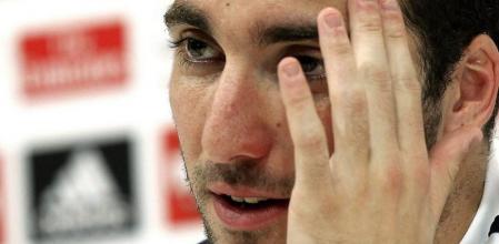 El delantero argentino Gonzalo Higuaín, durante la rueda de prensa previa al Osasuna-Real Madrid