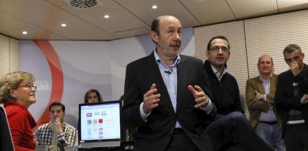 El secretario general del PSOE, Alfredo Pérez Rubalcaba, en la reunión del Comité Federal de su partido.