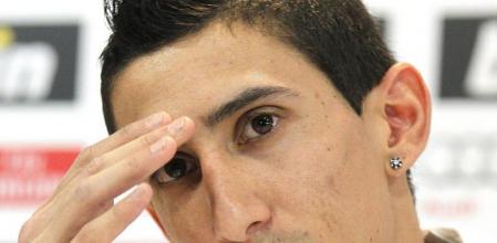 Di María, en una rueda de prensa cuando era jugador del Real Madrid