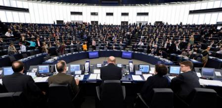 Sesión en el Parlamento Europeo, en Estrasburgo