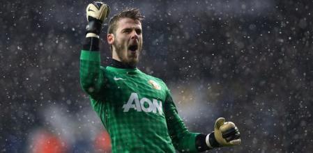 David De Gea celebra uno de los goles del Manchester United