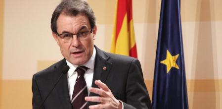 Artur Mas, durante la rueda de prensa posterior al Consell Executiu en enero de 2013
