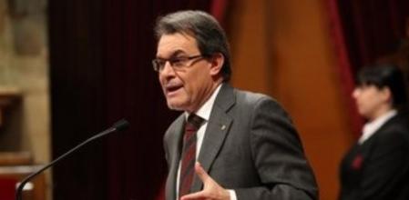 El president de la Generalitat, Artur Mas, en el Parlament