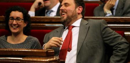 Oriol Junqueras, en el Parlament