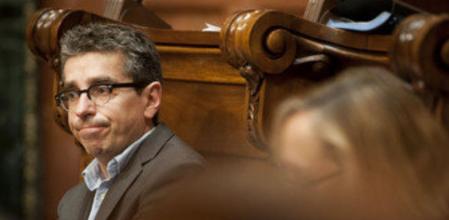 Jordi Martí en una imagen tomada en el pleno del Ayuntamiento de Barcelona
