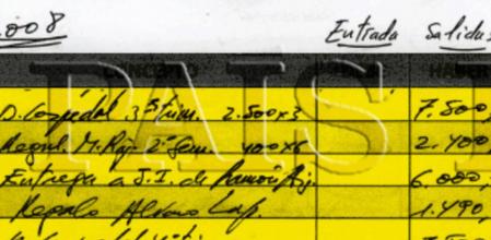 Extracto de los papeles secretos del extesorero popular Luis Bárcenas en el que aparece, entre otros, María Dolores de Cospedal