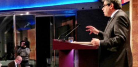 El conseller de Presidència, Francesc Homs, en la conferencia de prensa tras la reunión del Consell Executiu.