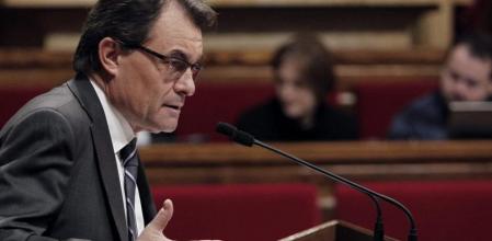 El presidente de la Generalitat, Artur Mas, en el Parlament de Catalunya