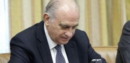 El ministro del Interior, Jorge Fernández Díaz, durante una comparecencia en el Congreso de los Diputados, a petición propia.