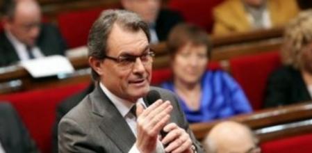Artur Mas durante su intervención en la sesión de control en el Parlament de Catalunya