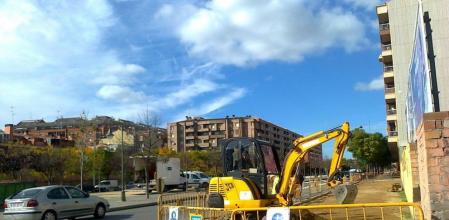 Obras en la zona de Orverpard del barrio de Pardinyes