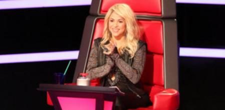 Shakira, en un instante de la grabación de The Voice