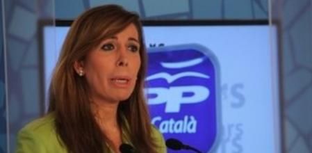 Alícia Sánchez-Camacho, este viernes en la sede del PPC.