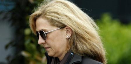 La infanta Cristina, a su llegada a la sede central de la Caixa