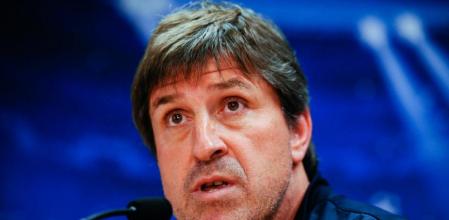 Jordi Roura, durante la rueda de prensa antes del partido ante el PSG