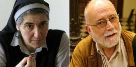 Teresa Forcades y Arcadi Oliveres, en sendas imágenes de archivo