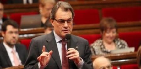 Artur Mas durante la sesión de control al president, en el Parlament.