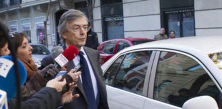 El exdiputado Jorge Trías Sagnier, a la entrada de la Audiencia Nacional