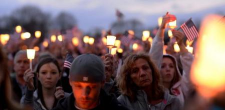 Servicio religioso en memoria de Martin Richards, el niño de 8 años víctima de los atentados en el maratón de Boston,
