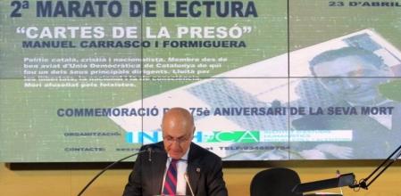 Josep Antoni Duran i Lleida (CiU) participó en la II maratón de lectura de 'Cartas de la cárcel' de Manuel Carrasco i Formiguera