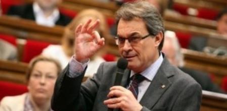 Artur Mas durante la sesión de control al president, en el Parlament de Catalunya,
