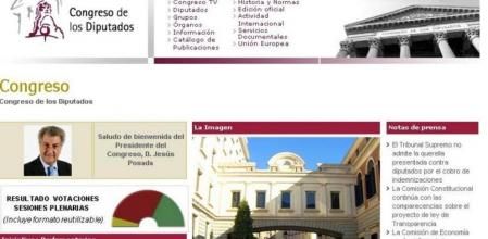 Página web del Congreso de los Diputados