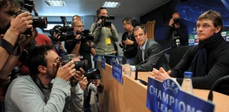 Tito Vilanova minutos antes de comenzar su rueda de prensa