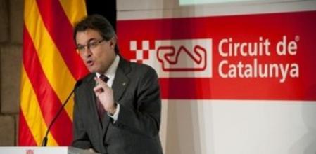 El president Artur Mas, en la presentación del Gran Premio de Fórmula 1 en el Palau de la Generalitat.
