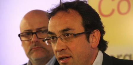 Los dirigentes de CDC, Josep Rull y Lluis Corominas