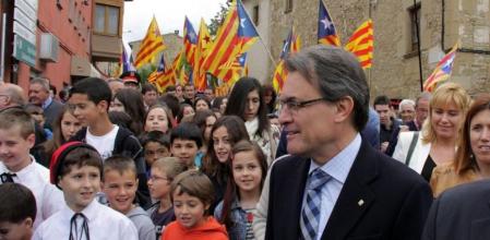 Artur Mas, de visita en la localidad de Folgueroles