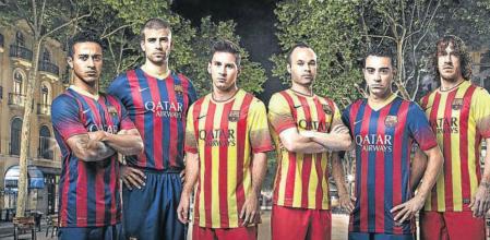 Imagen promocional de la camiseta del Barça para la temporada 2013-14