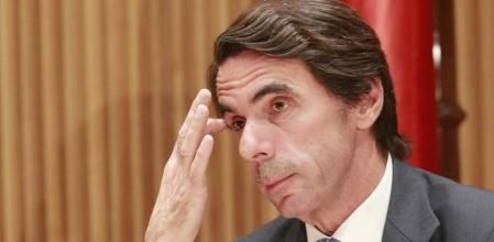 Aznar, durante el acto en el Congreso de los Diputados