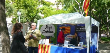 Una de las paradas que la ANC desplegó en Nou Barris este sábado 25 de mayo