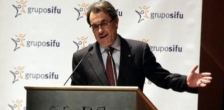 El president de la Generalitat, Artur Mas, durante su intervención en el acto de celebración del 20º aniversario del grupo SIFU.