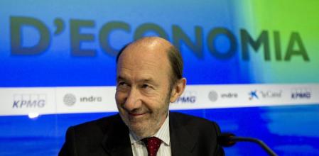 Alfredo Pérez Rubalcaba, en el Cercle d'Economia