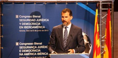 Don Felipe, como Príncipe de Asturias, en Girona en 2013