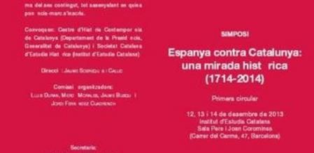 Imagen del panfleto que convoca el simposio 'España contra Catalunya'