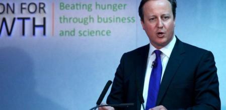 David Cameron en una conferencia en Londres